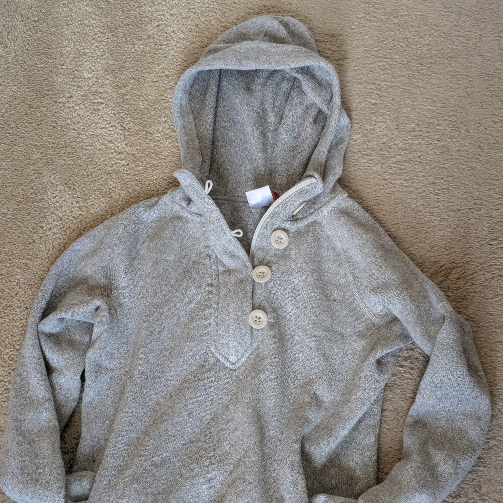 North Face hooded quarter zip